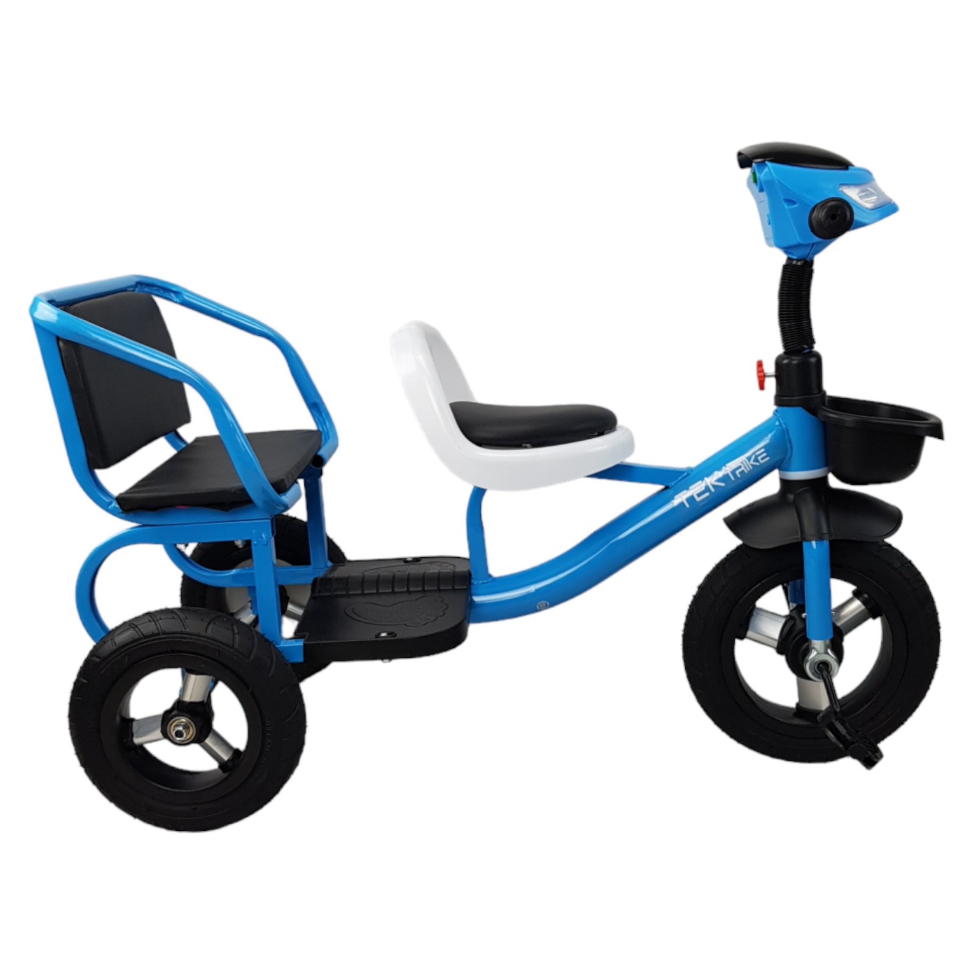 Triciclo para Niños Llantas Goma Rellenas, Con Luz y Sonido - Azul.