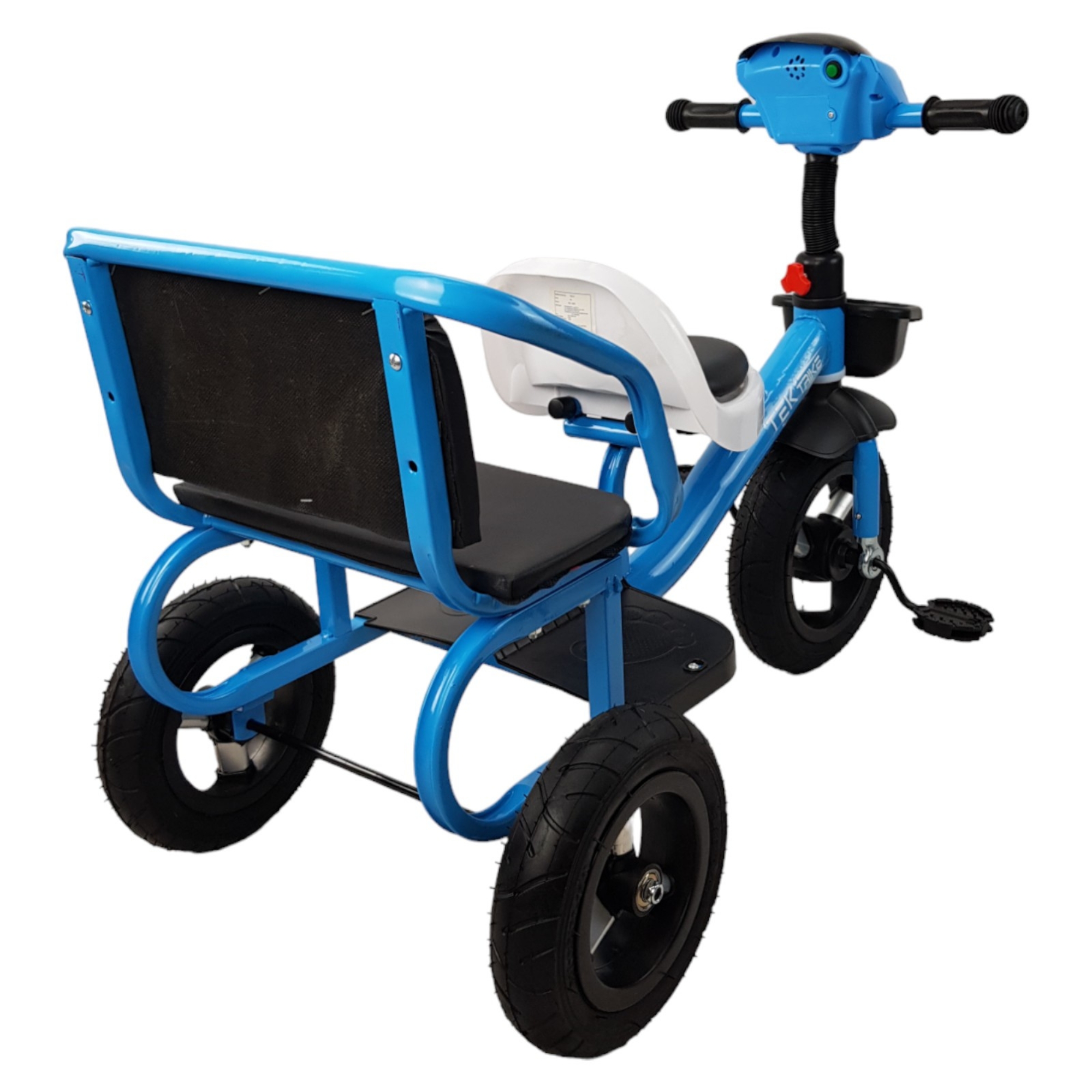 Triciclo para Niños Llantas Goma Rellenas, Con Luz y Sonido - Azul.