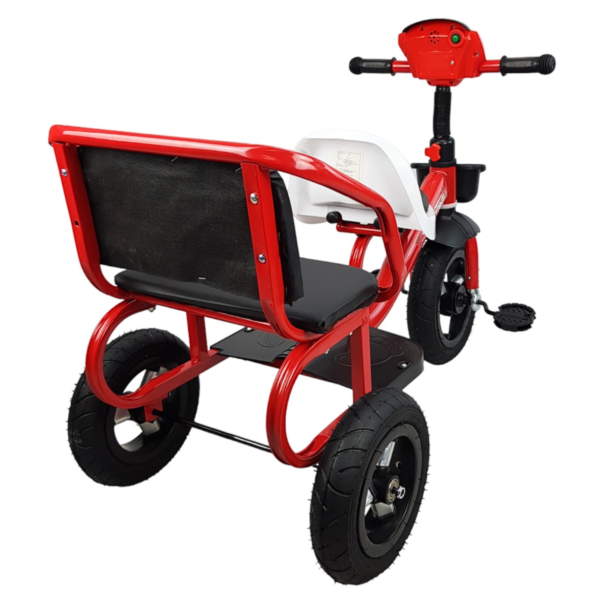 Triciclo para Niños Llantas Goma Rellenas, Con Luz y Sonido - Rojo.