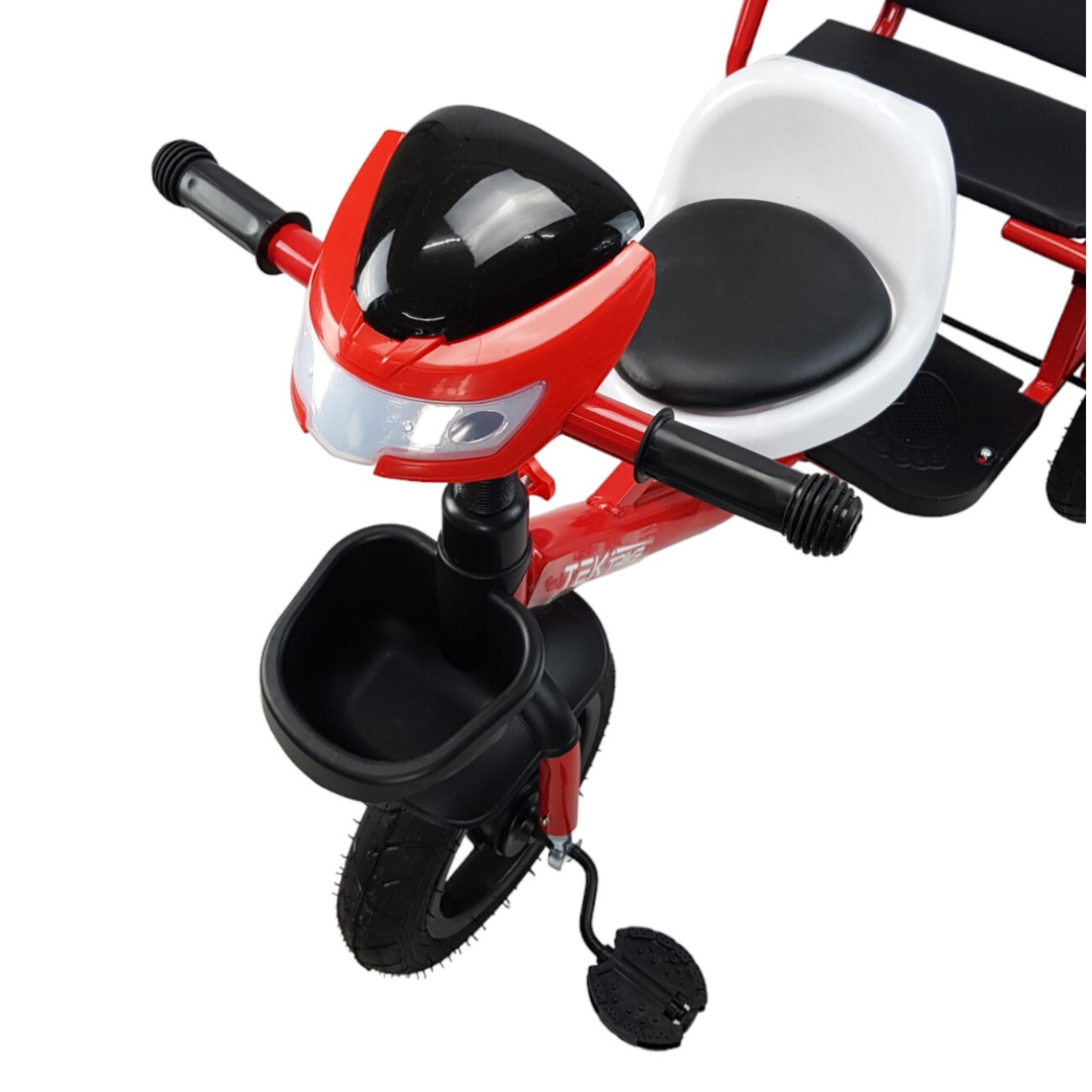 Triciclo para Niños Llantas Goma Rellenas, Con Luz y Sonido - Rojo.