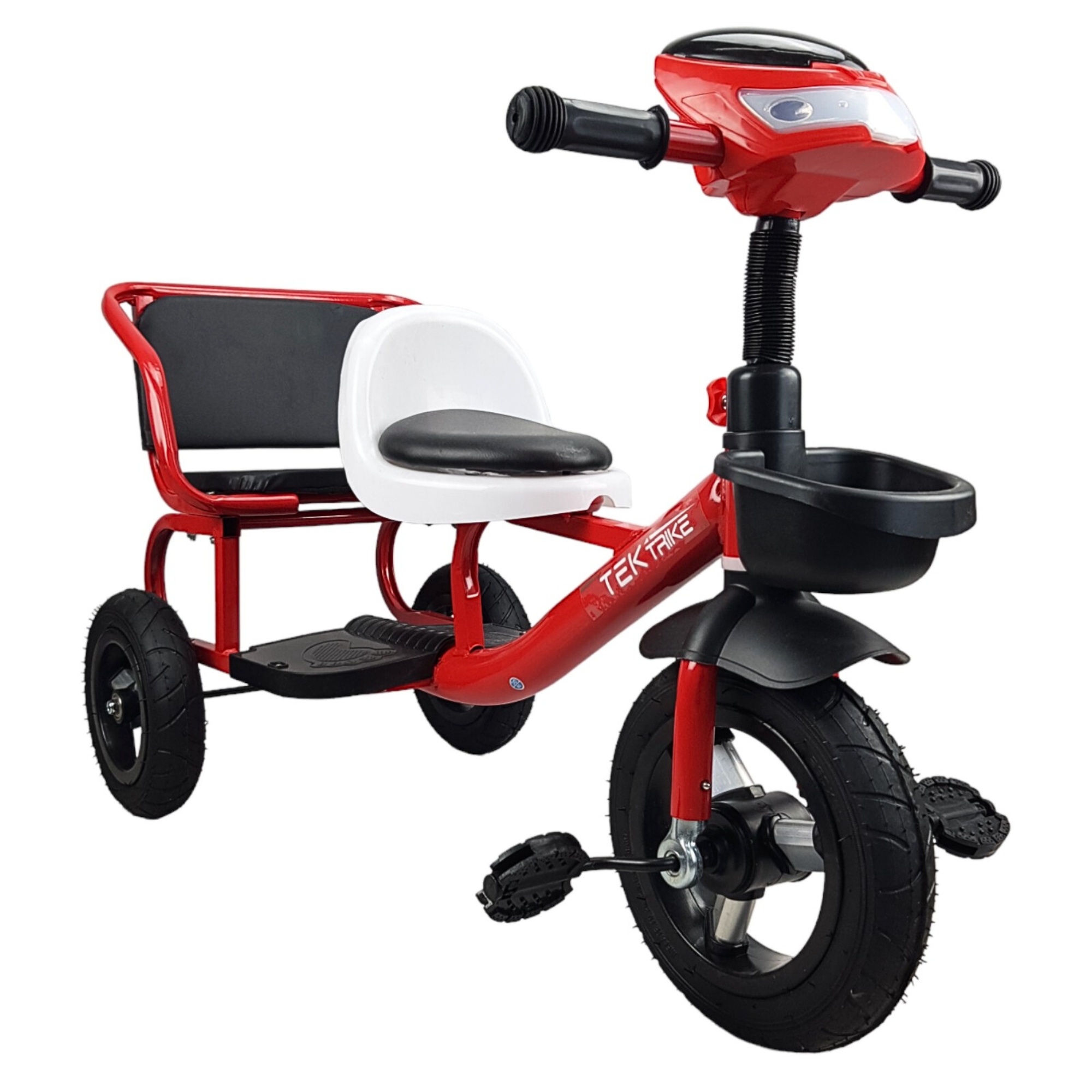 Triciclo para Niños Llantas Goma Rellenas, Con Luz y Sonido - Rojo.