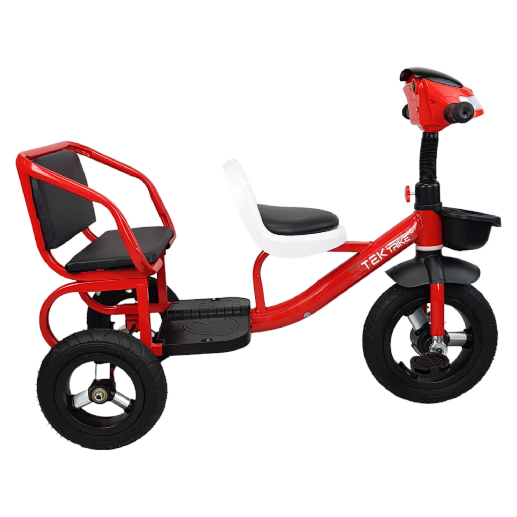 Triciclo para Niños Llantas Goma Rellenas, Con Luz y Sonido - Rojo.