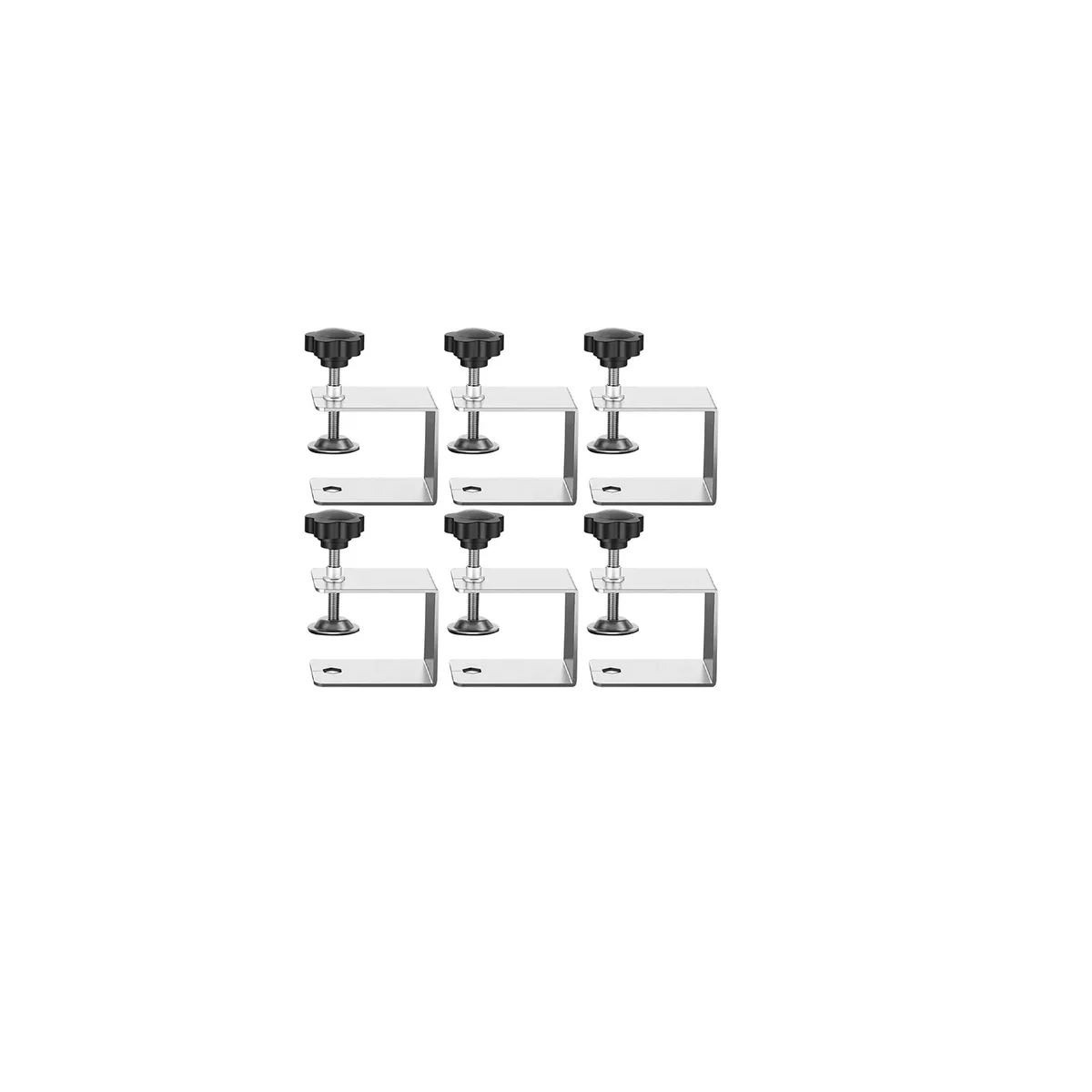 Set 6pzs Clip En U Frontal Montaje De Cajón Acero Inoxidable
