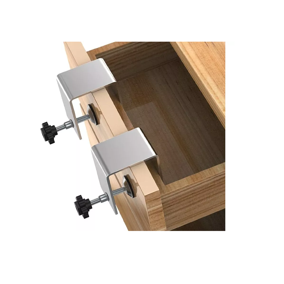 Set 6pzs Clip En U Frontal Montaje De Cajón Acero Inoxidable