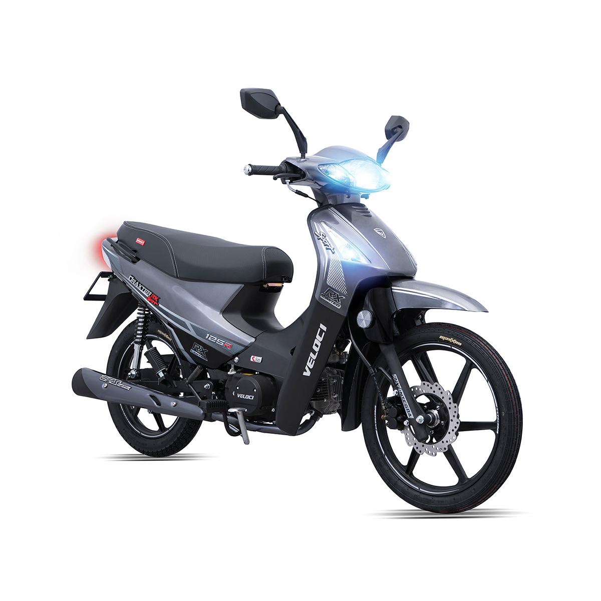 Motocicleta Veloci Draxter RX Sport Limited 125 CC Plata 2024.