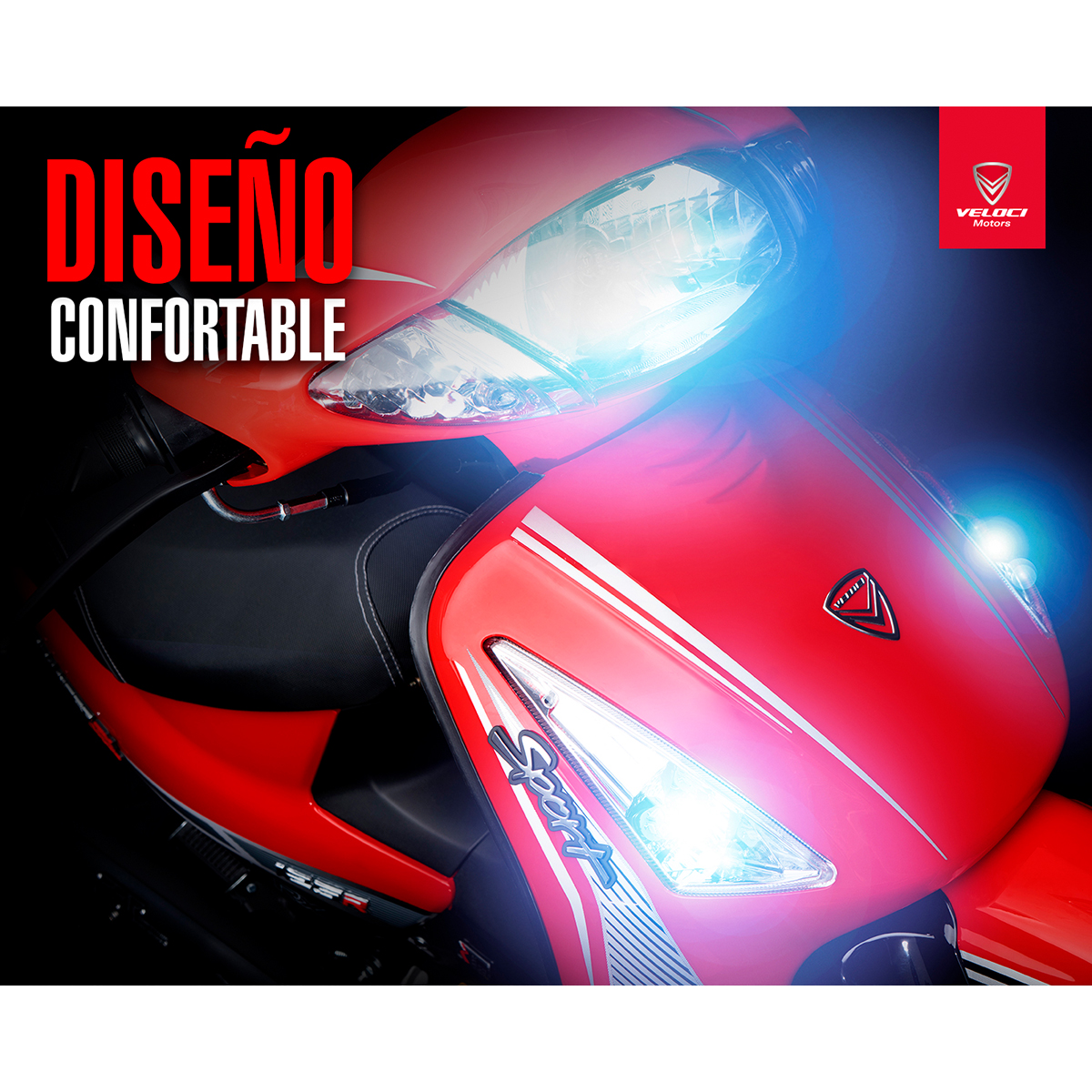 Motocicleta Veloci Draxter RX Sport 125 CC Rojo 2024.
