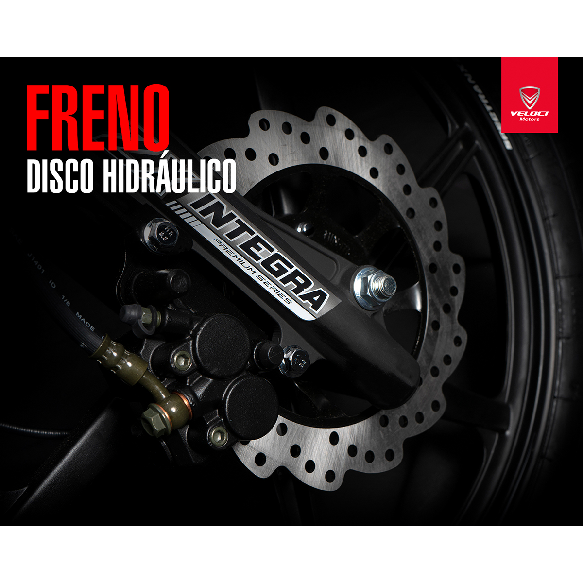 Motocicleta Veloci Draxter RX Sport 125 CC Rojo 2024.