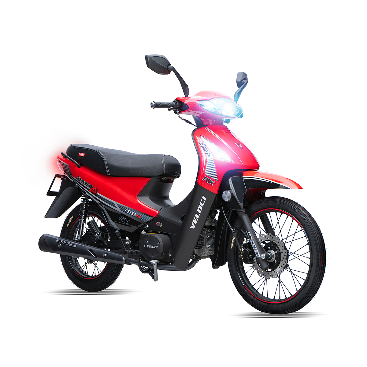 Motocicleta Veloci Draxter RX Sport 125 CC Rojo 2024.