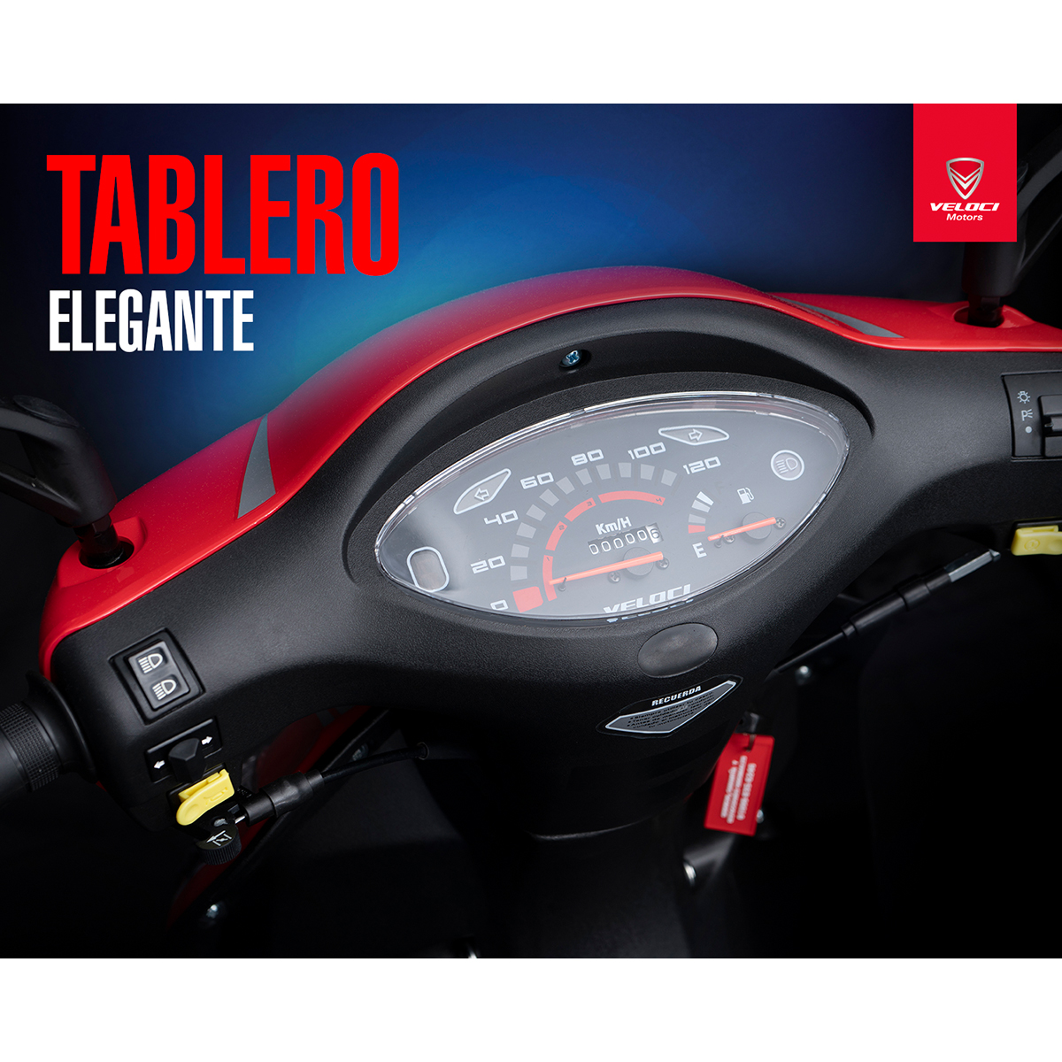 Motocicleta Veloci Draxter RX Sport 125 CC Rojo 2024.
