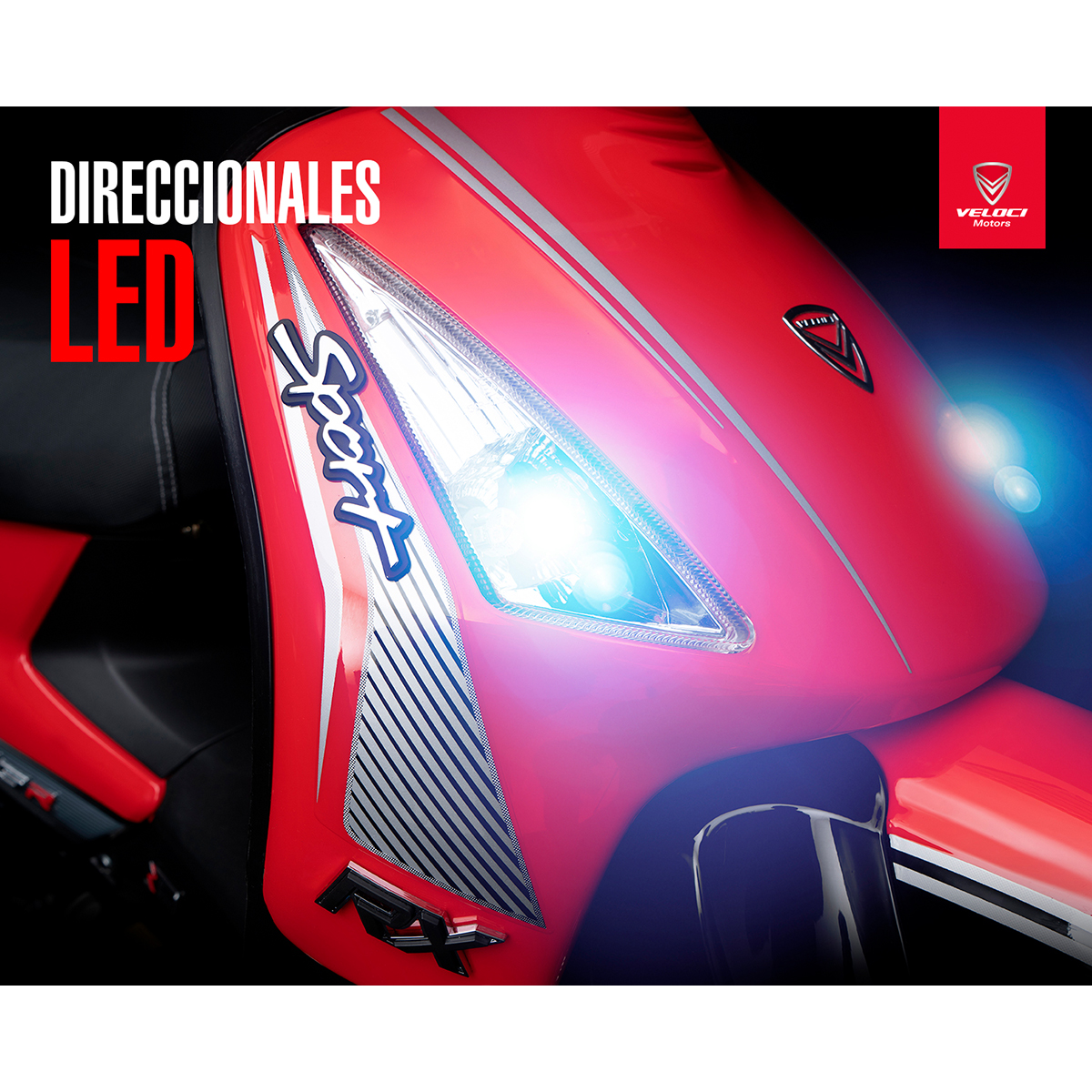 Motocicleta Veloci Draxter RX Sport 125 CC Rojo 2024.
