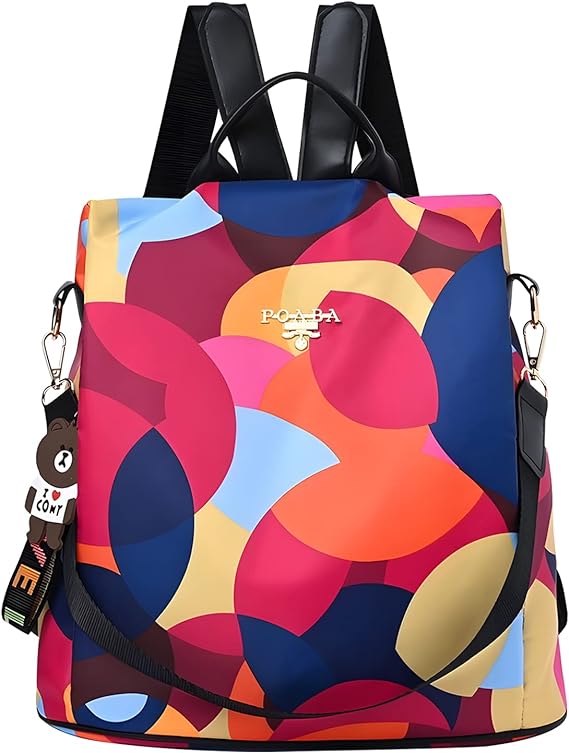 A Mochilas Antirrobo Impermeable para Mujer, Mochila Cuero antirrobo Impermeable para Mujer de Bolsa de Mano Mochilas Casual Bolsa de Viaje Messenger Bag Backpack.