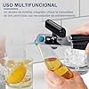 A Abrelatas Manual Acero Inoxidable,Abre latas manual,Abrelatas de acero inoxidable,Abridor de Botellas con Mango Antideslizante y Perilla de Torneado Ergonómica para Ancianos con Artritis(Negro).