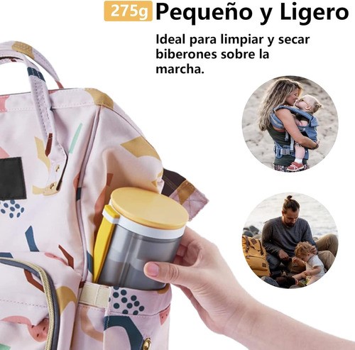 "Juego De Cepillo De Viaje Para Biberón,kit De Limpieza 6 En1 Amarillo ".