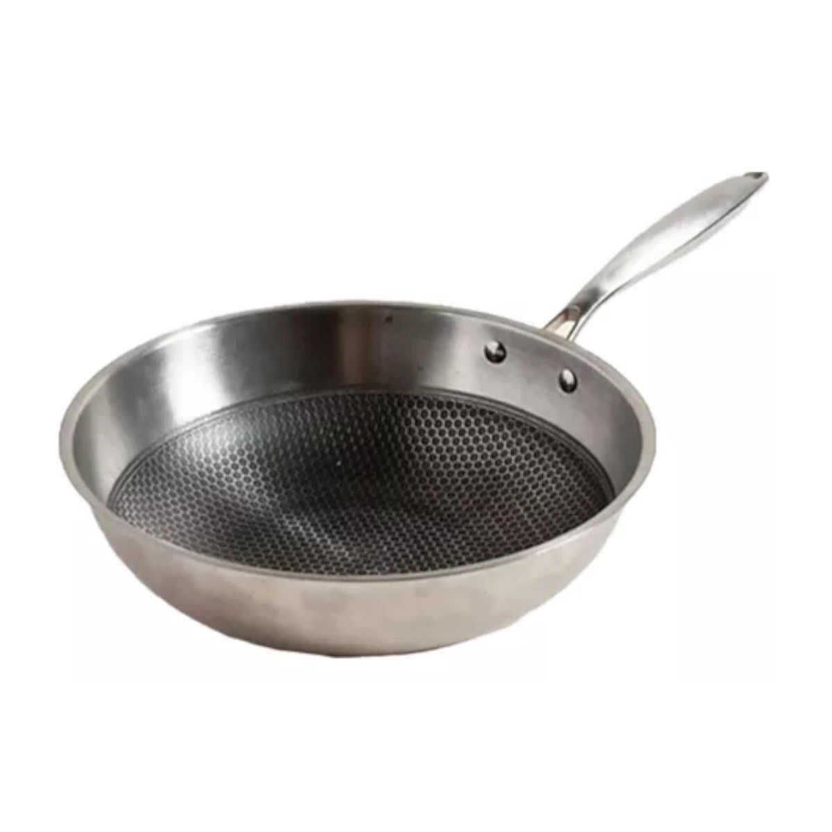 Wok HUDSON Acero Inoxidable 30cm espesor 2mm y pelador manual.