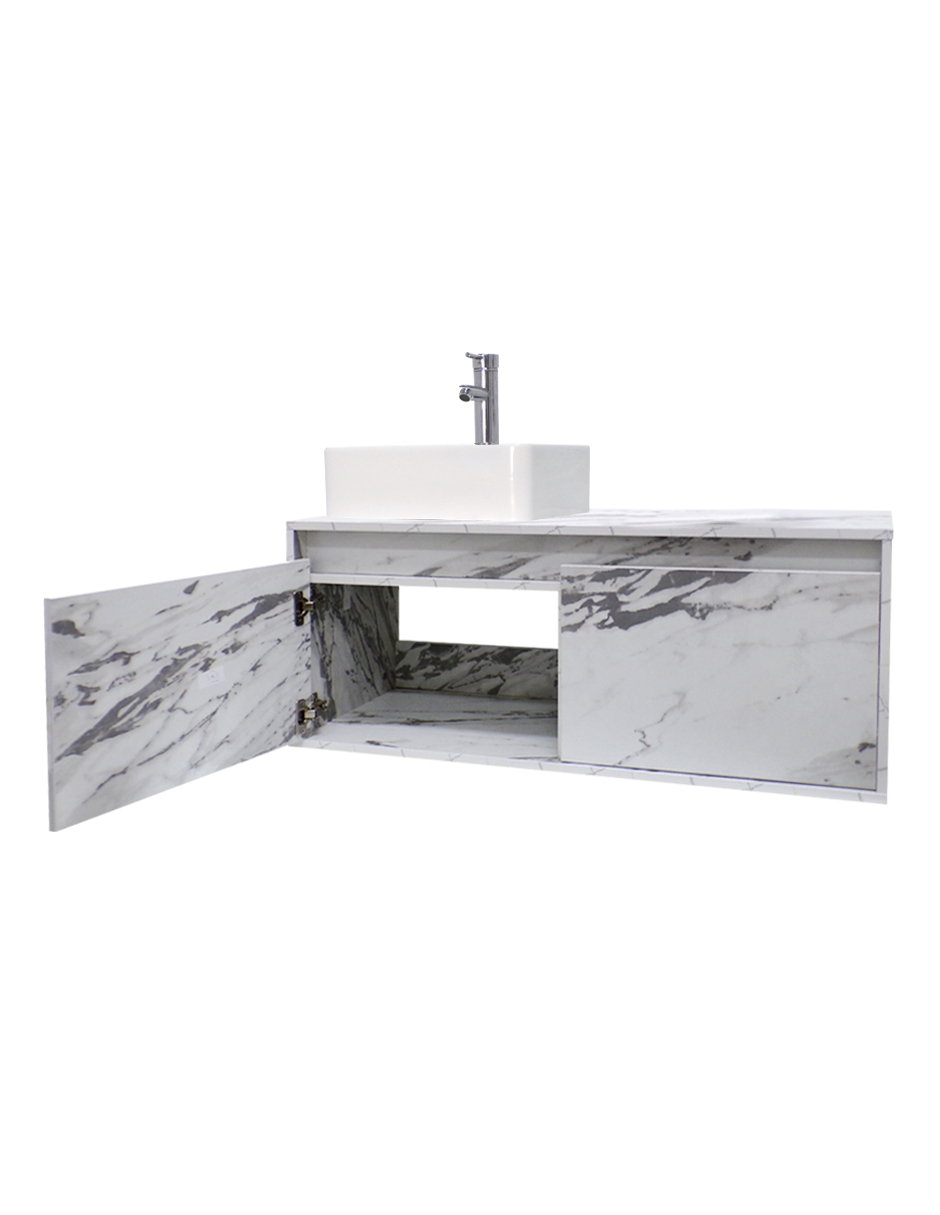 Gabinete Flotante Para Baño Con Lavamanos Y Llave OLIVIA
