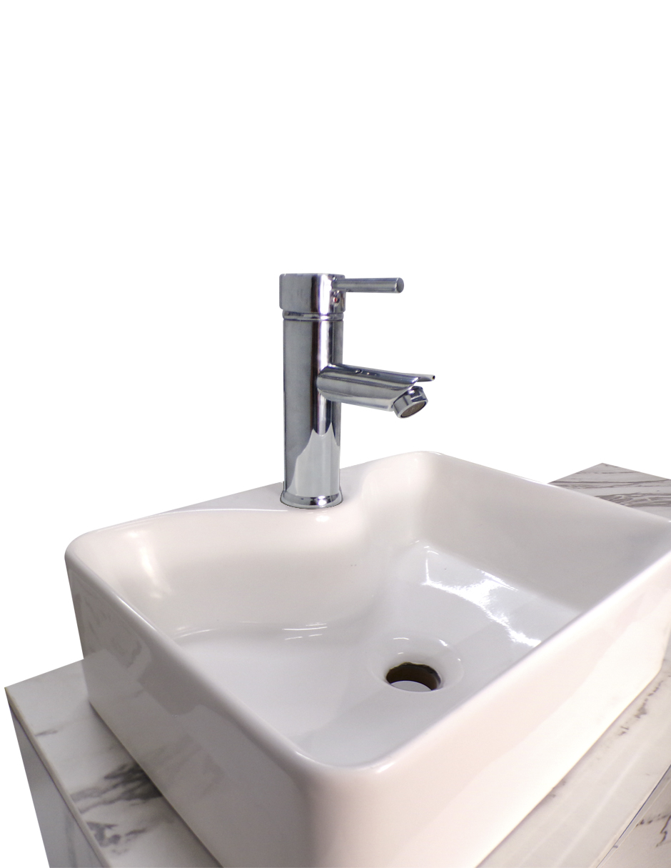 Gabinete Flotante Para Baño Con Lavamanos Y Llave OLIVIA