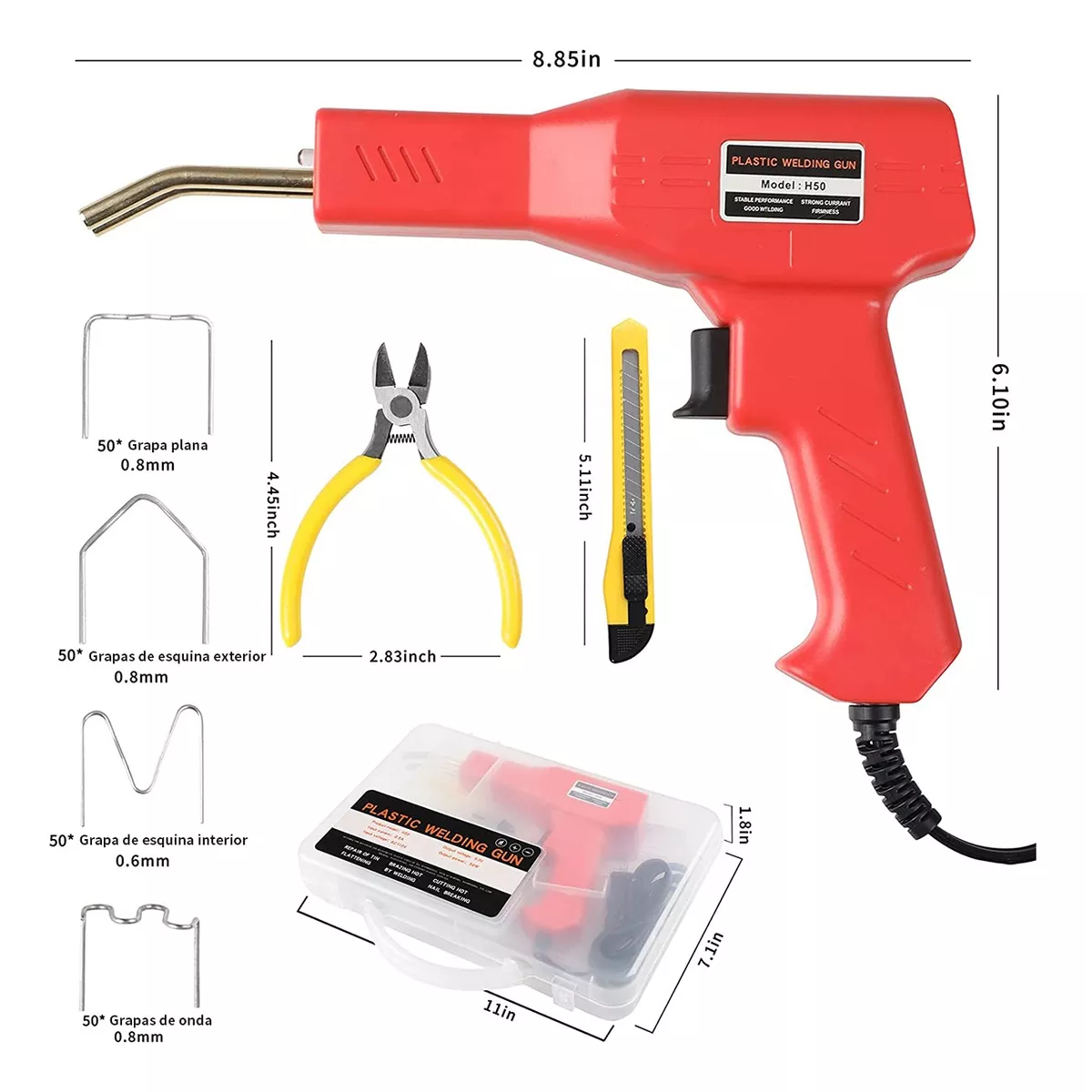 Kit De Soldador De Plástico Portátil De Pvc Para Auto