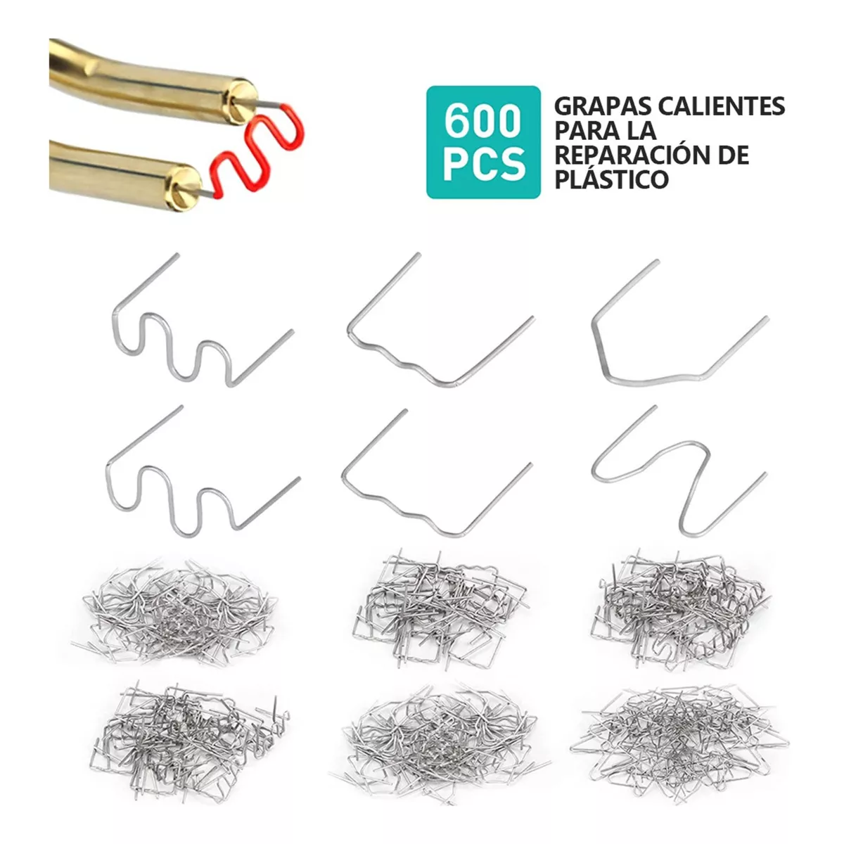 Kit 600 Piezas De Grapas Calientes Para Soldador De Plástico