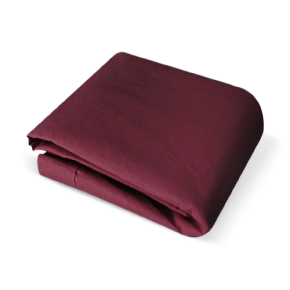 Par de Fundas de Almohada Algodón Percal 200 - Estándar - Vino.