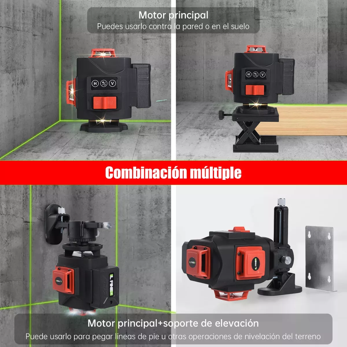 Nivel Láser Autonivelante De 16 Líneas Verdes