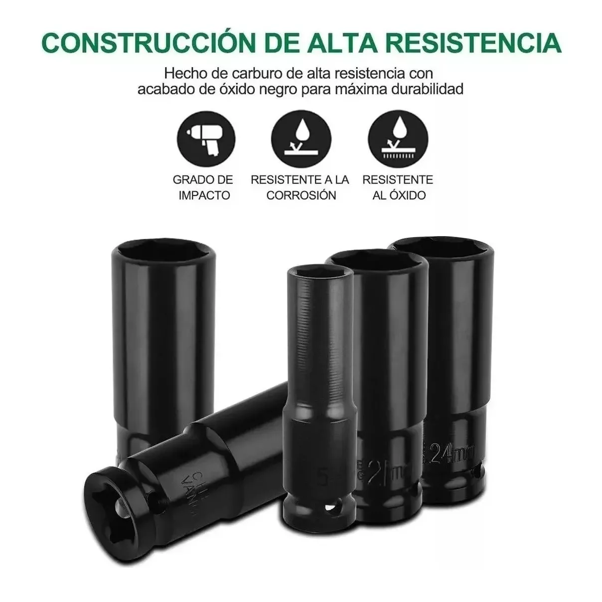 Juego De Dados Llaves Vaso 1/2 20 Piezas