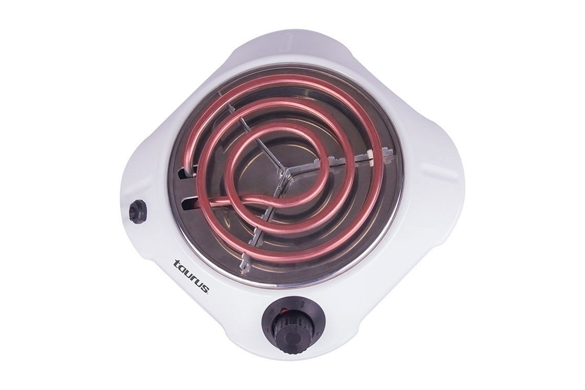 PARRILLA ELECTRICA 1 QUEMADOR EN ESPIRAL ALPHA BLANCA TAURUS
