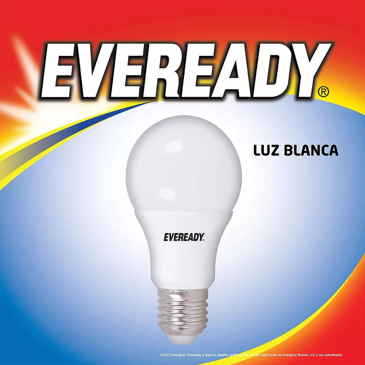 Foco Led Eveready ahorrador 8W 800 Lúmenes luz Blanca.