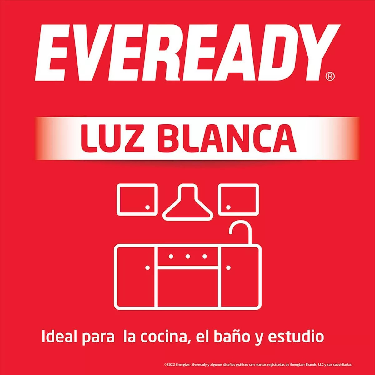 Foco Led Eveready ahorrador 8W 800 Lúmenes luz Blanca.
