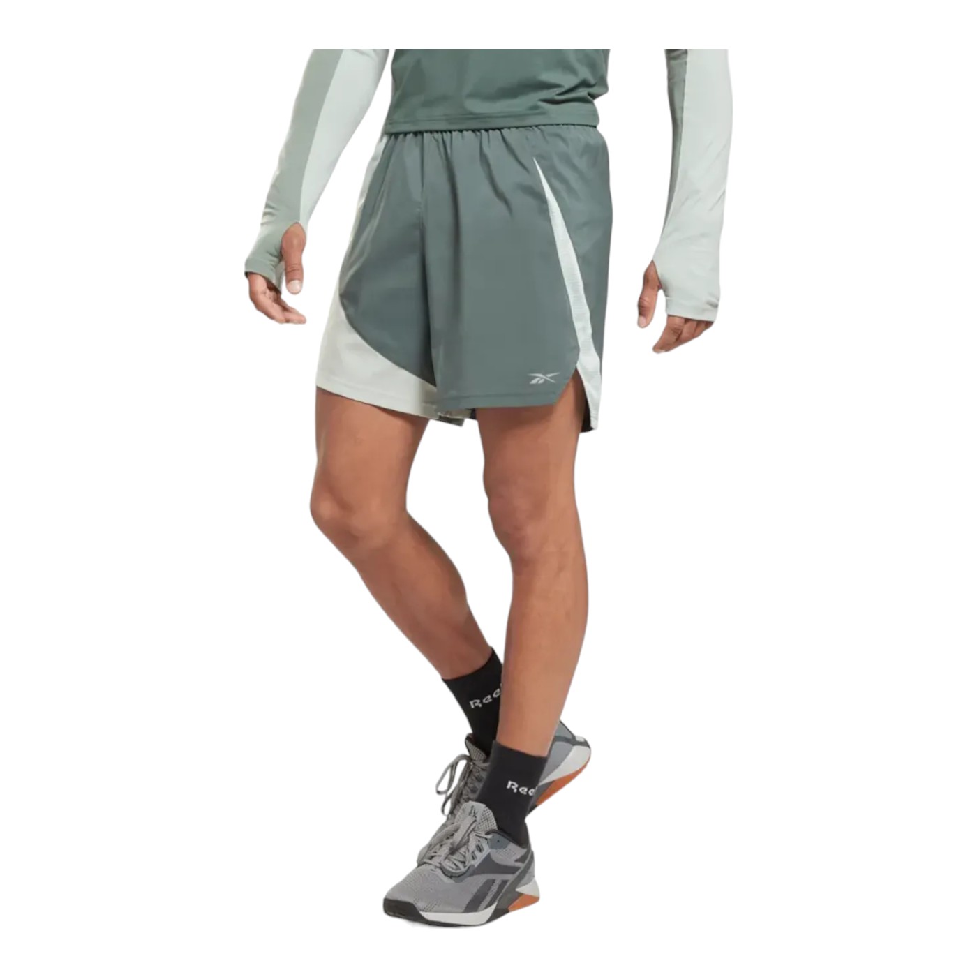 Grey reebok shorts hotsell