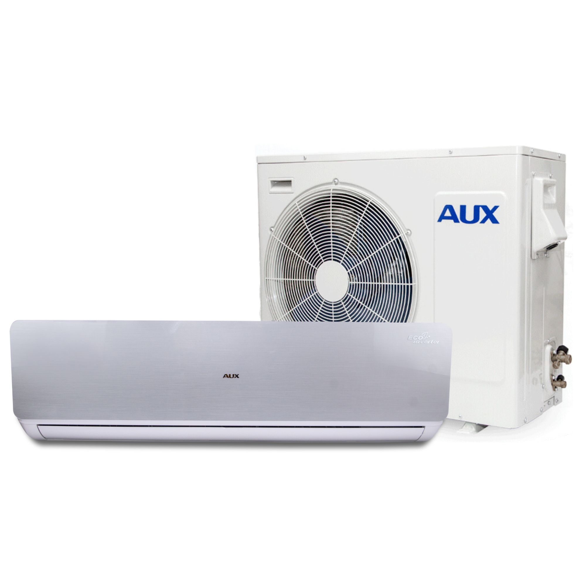 Minisplit Inverter AUX de 1 Tonelada, 12,000 BTU, solo Frío, 220V, Wi-Fi, Gris.
