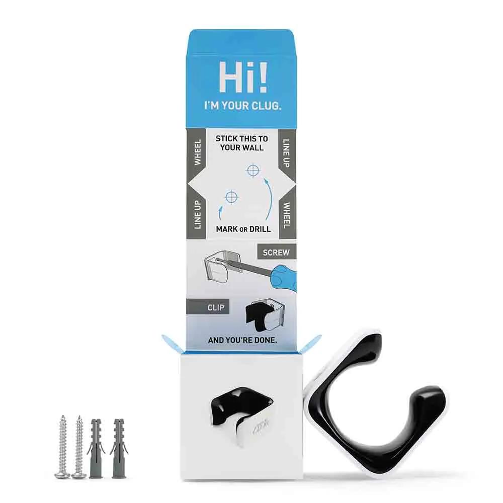 Soporte Pared Bicicleta Mtb 44-57mm Blanco/negro Clug.