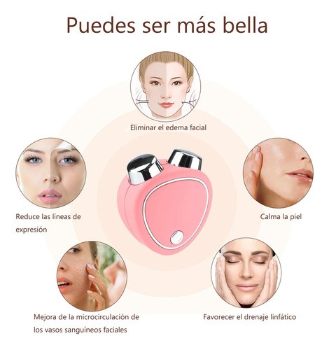 "Mejorar El Masajeador De Microcorriente De La Piel Y La Cara rosa "