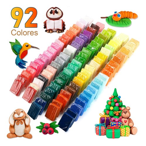 Arcilla Moldeable Polimerica 92 Colores Plastilinas