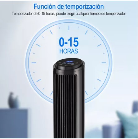 Ventilador De Torre Silencioso Giratorio Con Control Remoto T.