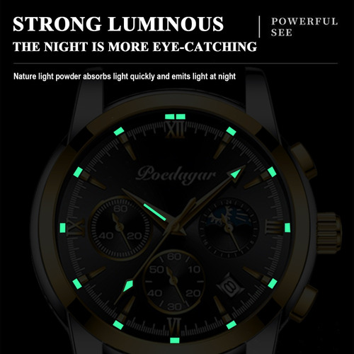 Reloj Para Hombre: Reloj Luminoso Impermeable.