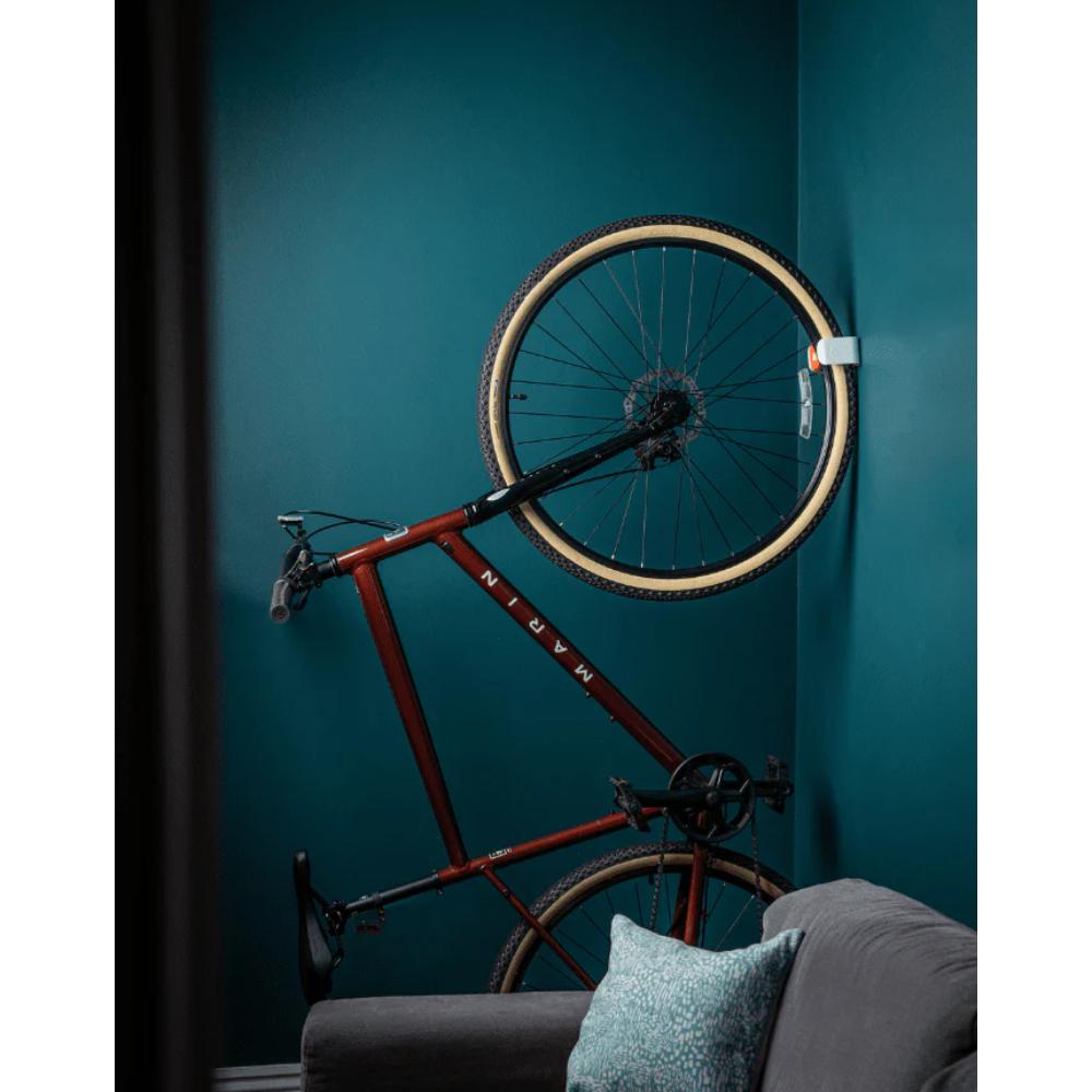 Soporte Pared Bicicleta Mtb Xl 58-69mm Blanco/naranja Clug.