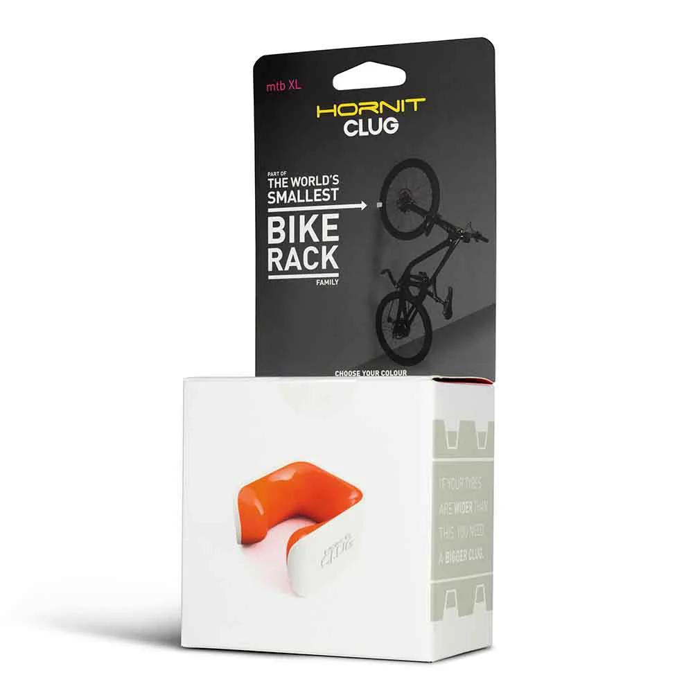 Soporte Pared Bicicleta Mtb Xl 58-69mm Blanco/naranja Clug.