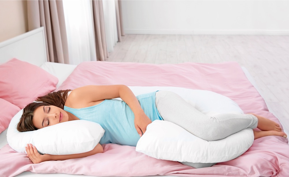 Chiqui Mundo Almohada de Embarazo Azul Marino.