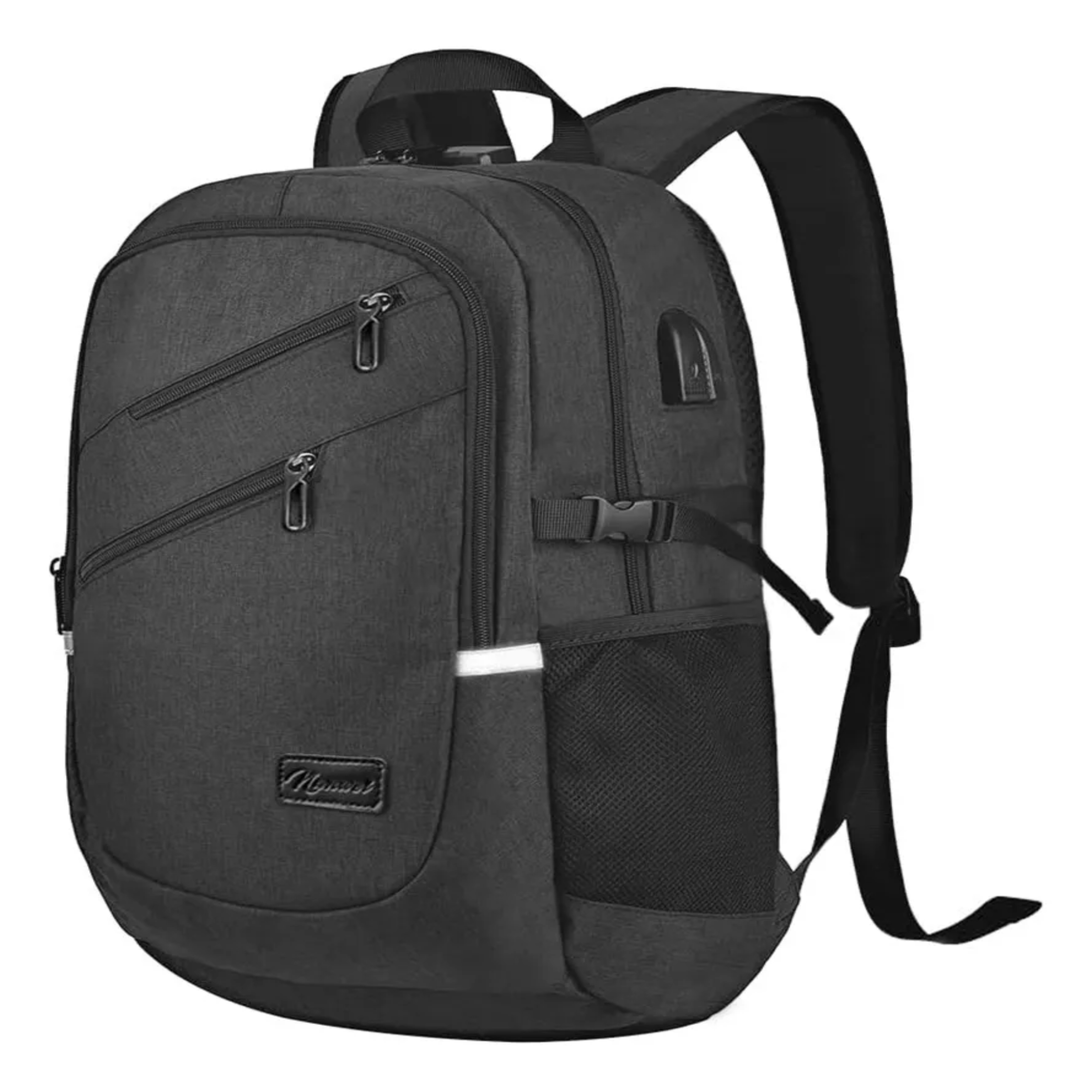 Mochila urbana 8848 BCS-10012 color GRIS OSCURO diseño liso 35L.