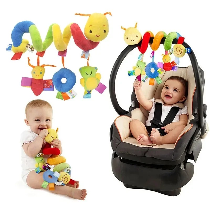 Sonajeros Gusano Peluche Cochecito Bebé Campana Colgante Sensoriales Regalo.
