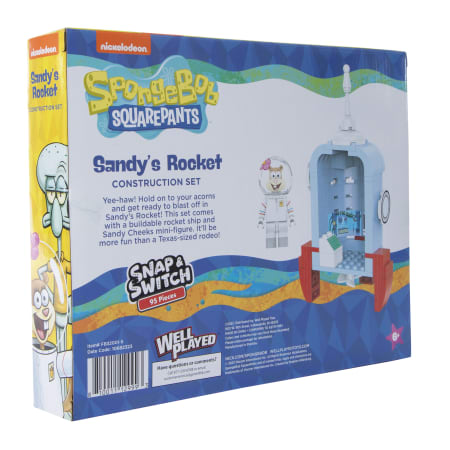 Bob Esponja Set Bloques Figuras Oficial Arenita Cohete Construcción Regalo Niños