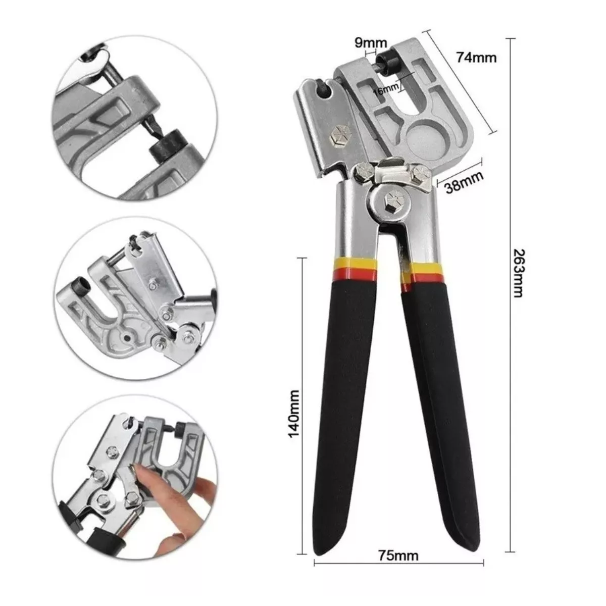 Pinza ponchadora punzadora alicate prensa