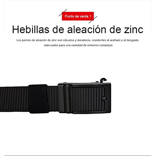 Cinturones para hombre Casual DOXUNGOO Paquete de 2 cinturones de golf, cinturón de trinquete de nailon, ajuste fácil de ajustar.