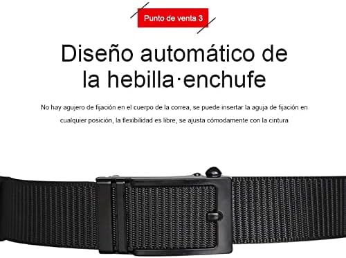 Cinturones para hombre Casual DOXUNGOO Paquete de 2 cinturones de golf, cinturón de trinquete de nailon, ajuste fácil de ajustar.