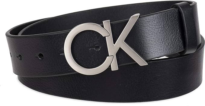 Calvin Klein - Cinturón casual con hebilla para hombre.