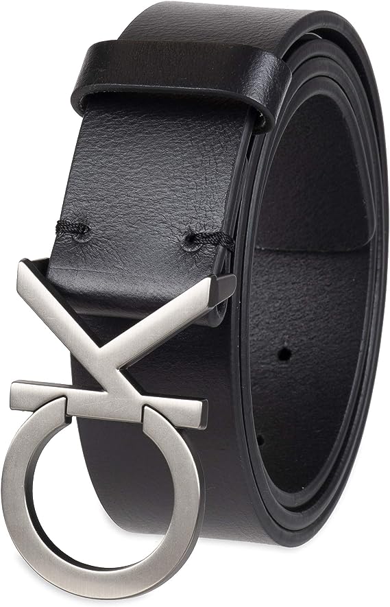 Calvin Klein - Cinturón casual con hebilla para hombre.