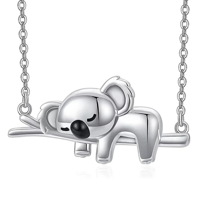 Collar Colgante Animal Koala Durmiendo Joyería Regalos Amor.