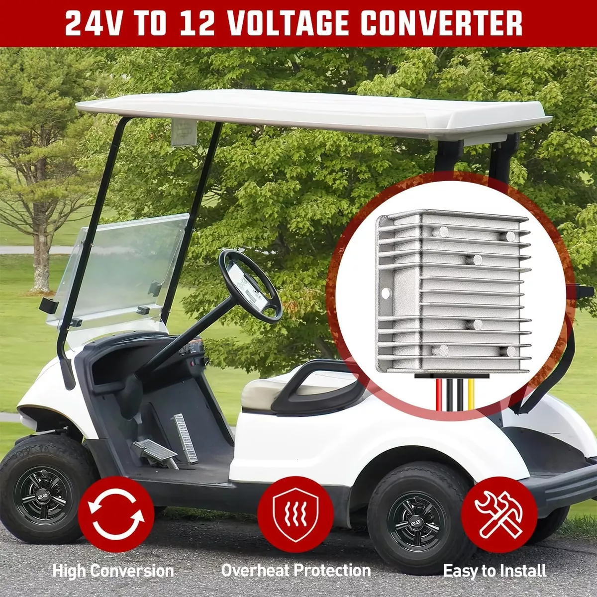 Convertidor De Voltaje 24v A 12v 20a Contra Agua 240w