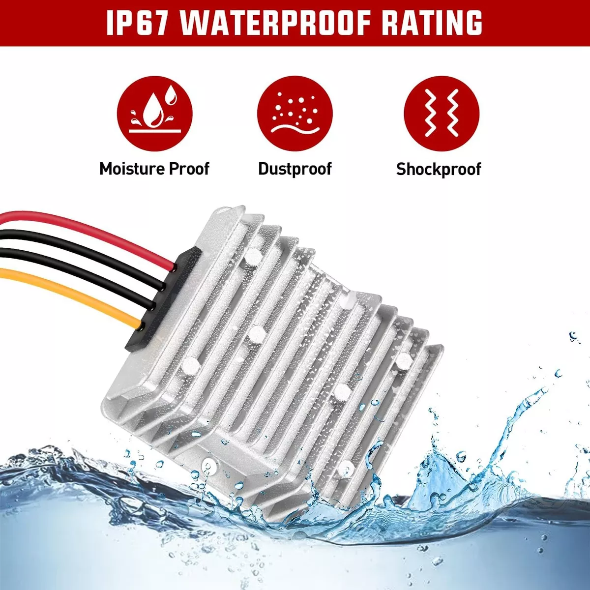 Convertidor De Voltaje 24v A 12v 20a Contra Agua 240w