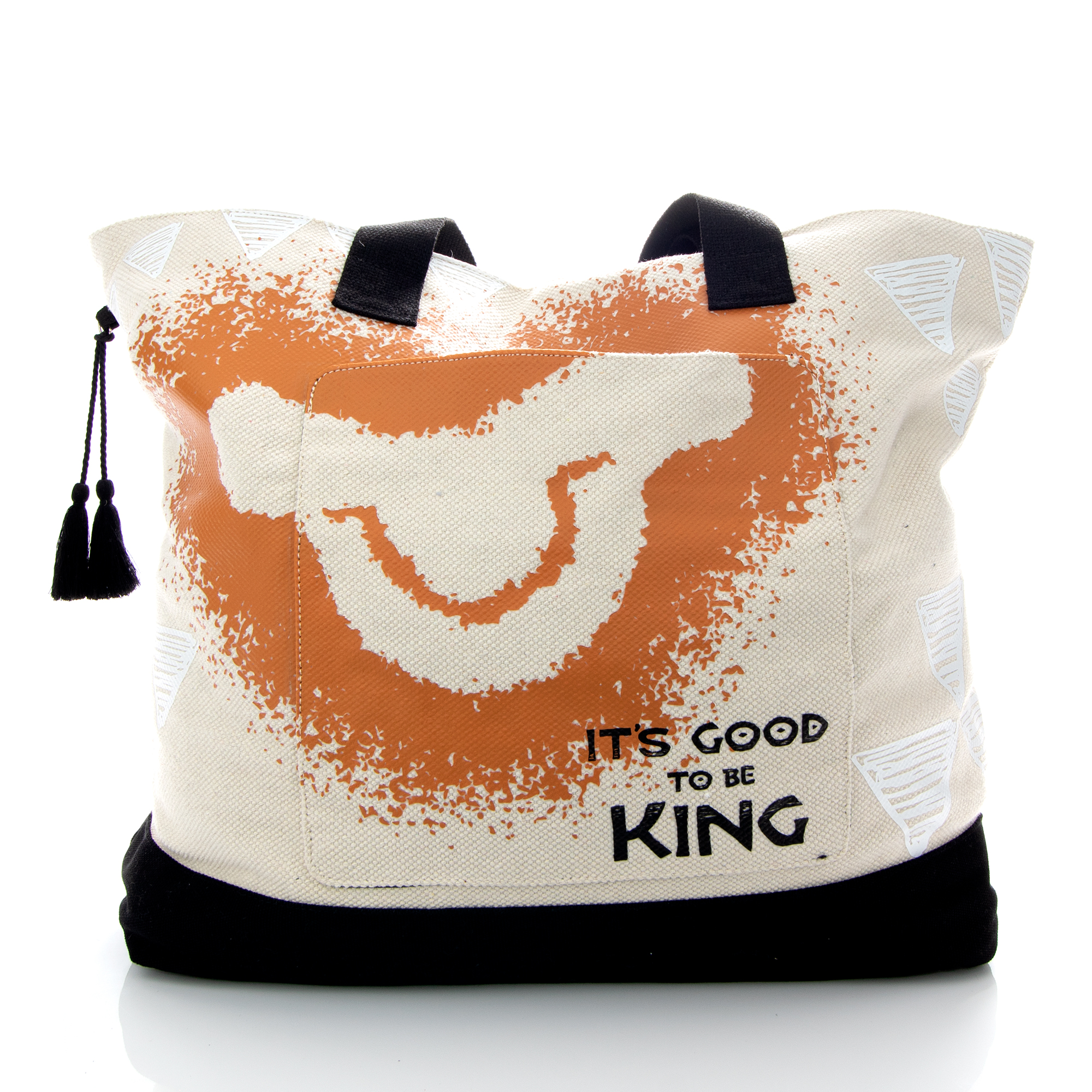 Bolsa De Mano Hardhead Disney El Rey León Color Beige Color de la correa de hombro Negro